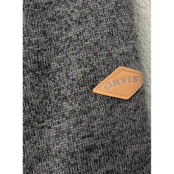 Orvis Men’s Quarter Zip Sherpa Lined Pullover Sweater XL Outdoor Gray - Picture 6 of 12